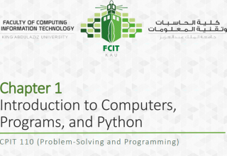 (CPIT 110 ( Programming (برمجة جامعة الملك عبدالعزيز)