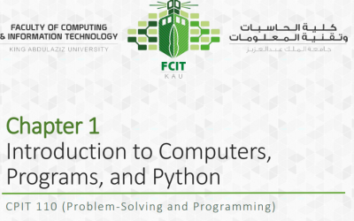 (CPIT 110 ( Programming (برمجة جامعة الملك عبدالعزيز)